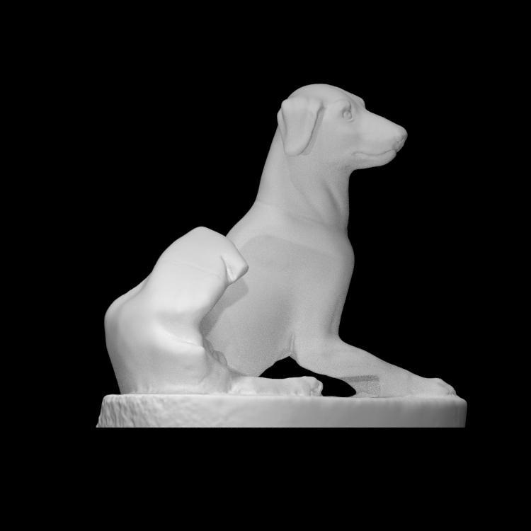 Statuette of a seated dog
