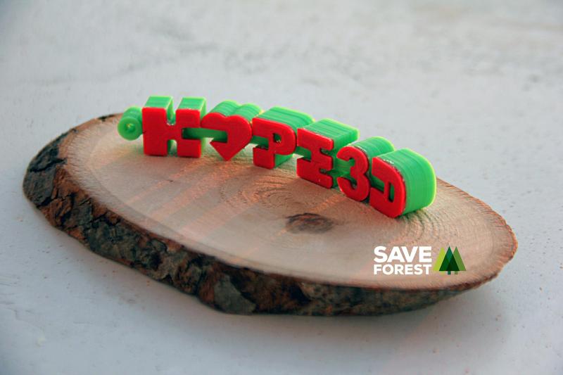 Hope 3D flexi keychain