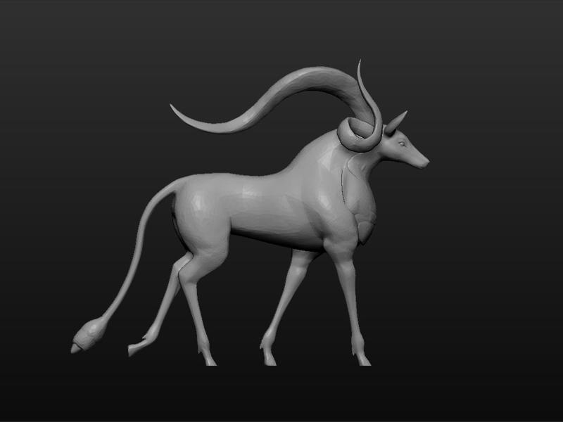 Deer walking - magic deer - royal deer - fantasy deer