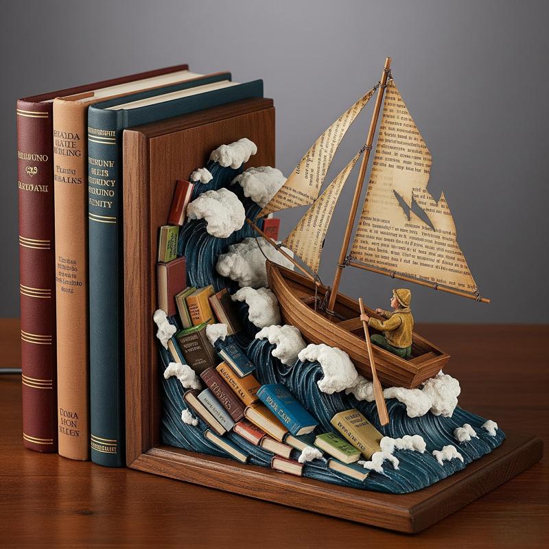 Boat in Book Flood – Creative Bookend STL