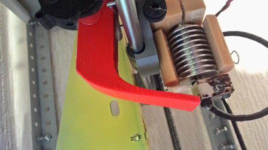 Extended blowout filamena for mounting at the rear of the carriage X axis for PRUSA i3 steel FRANKINSHTEIN.