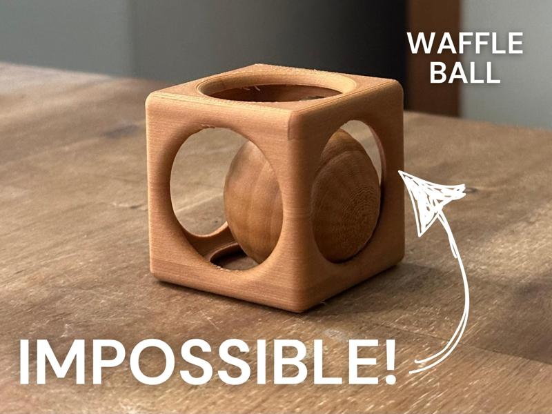 Impossible Ball in Cage - Print in Place / Fidget