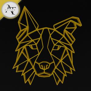 Dog - Low Poly - Geometric - 2D Wall Art Decor