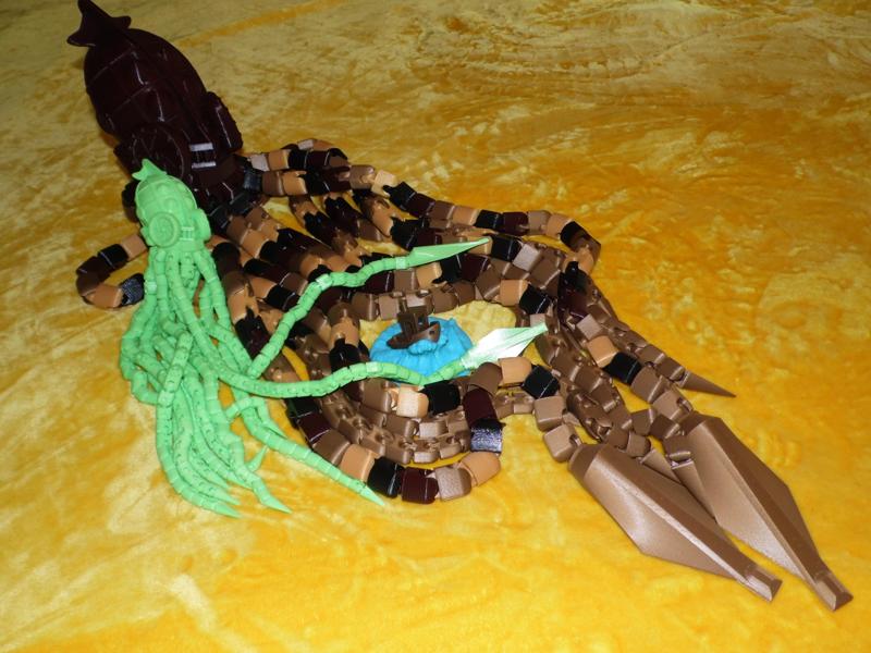 Colossal Steampunk Squid Submarine