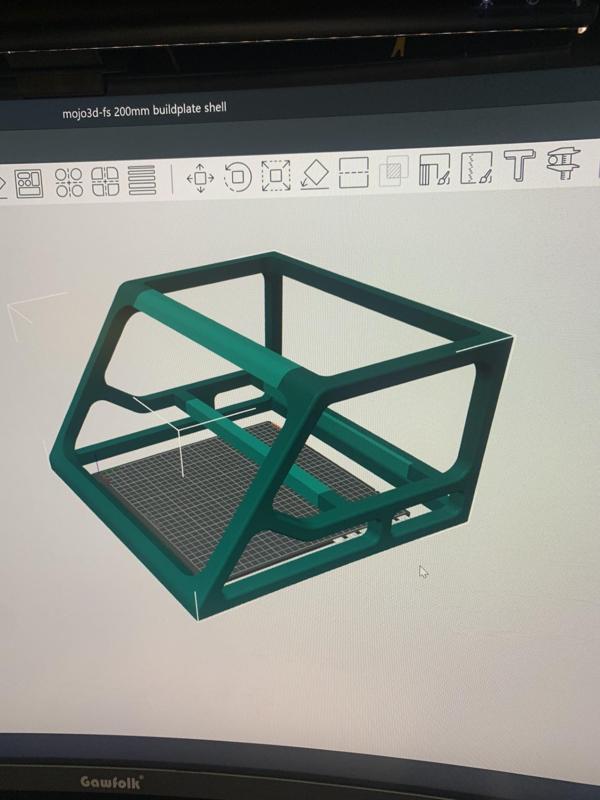 the mojo3d-fs frame 200mm build plate