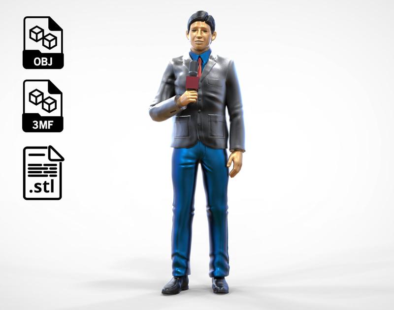 N1 Reporter with Uniform is Reporting