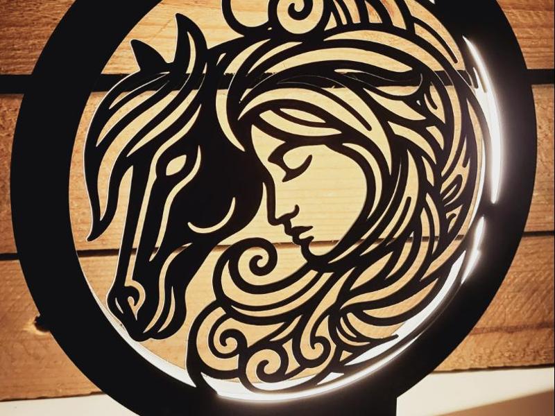 LED Ring Lamp Horse