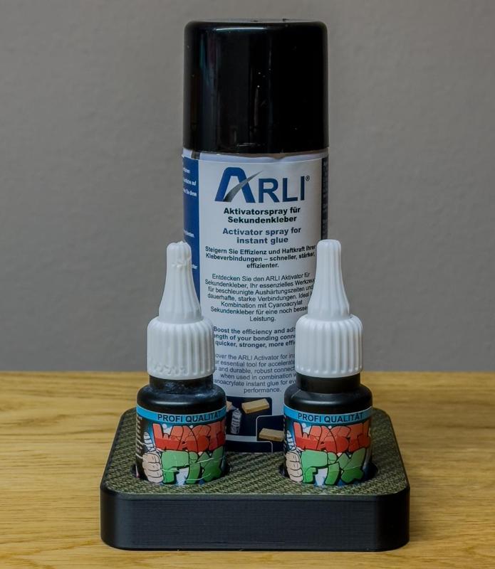 Holder for Wastlfix super glue and ARLI activator