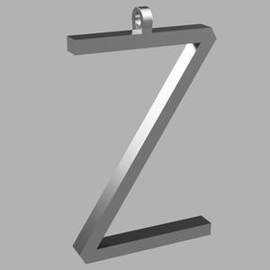 Letter Z Greek Style Necklace Amulet