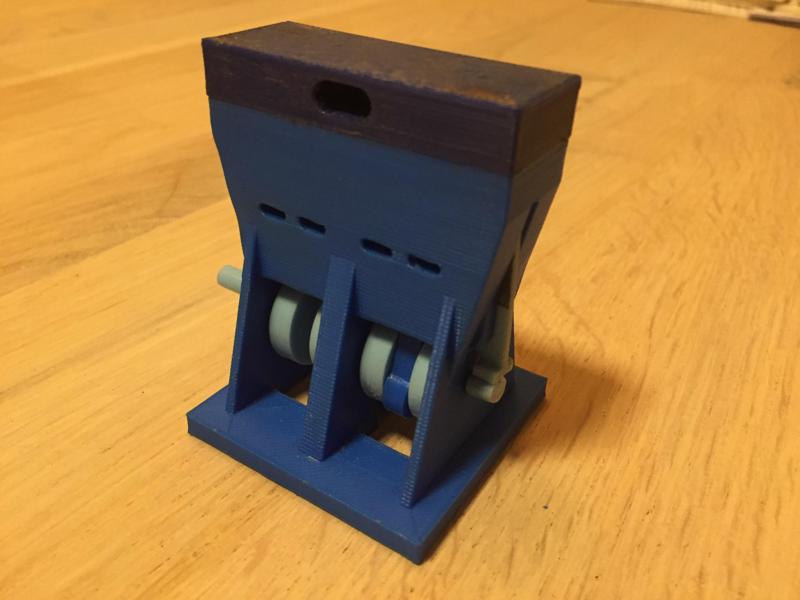 Compressed-air engine straight twin V. 2.0