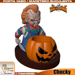Glass Holder / Succulent Planter Chucky Halloween