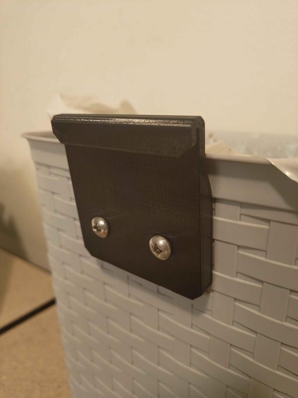 Simple Small Trash Can Holder For Shelving Unit