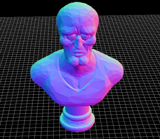 Low poly handsome squidward