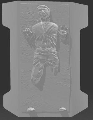 Anycubic Kobra 3 print head coverHan Solo in carbonite