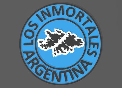 LOGO FOR GLASS OR CHOP THE IMMORTALS MALVINAS FOR EASY COLOR CHANGE