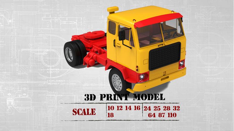 STL printable the Swedish F88 F89 series of heavy duty trucks