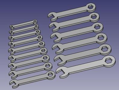 wrench size sw5.5 up to sw20 // STL File