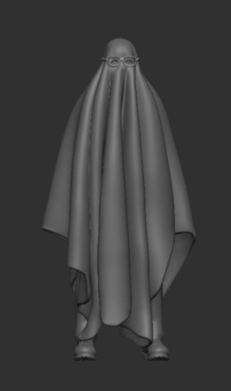 HALLOWEEN MICHAEL MYERS DRESSED AS A GHOST