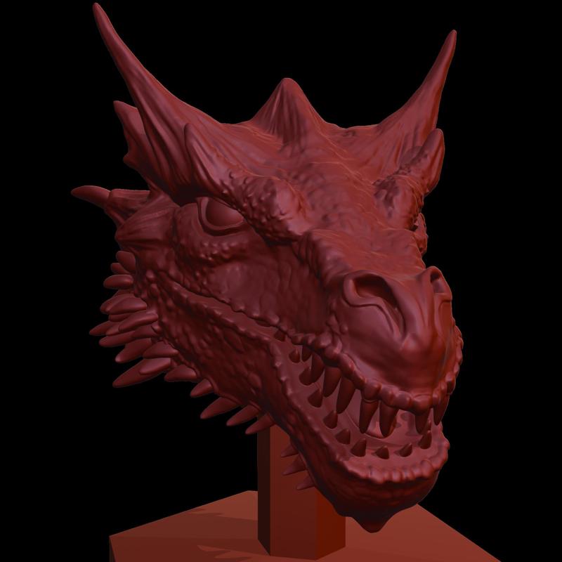 Caraxes Head 3D Print Model