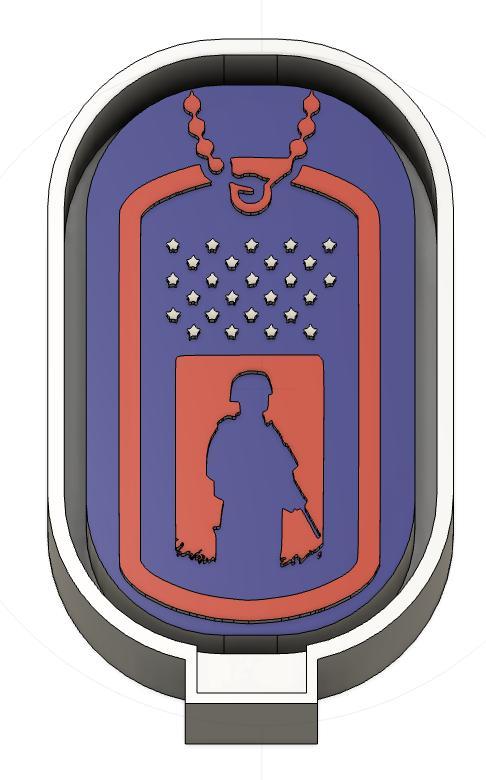 Military Dog Tag Freshie Molds Silicone Housing
