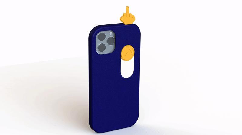 Iphone 14 Pro Case - Sliding Middle Finger