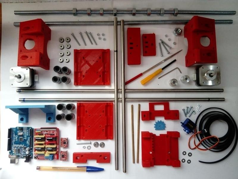 4xidraw LSM plotter 3d pieces