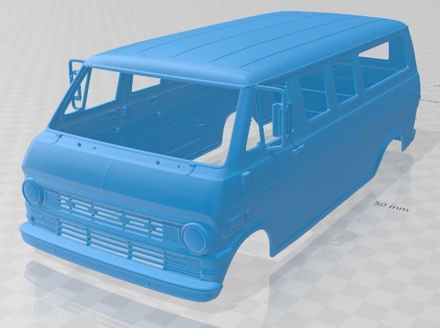 Ford E Series Econoline Wagon 1971 Printable Body Van