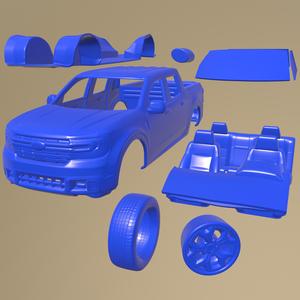 Ford Maverick Lariat 2022 PRINTABLE CAR IN SEPARATE PARTS