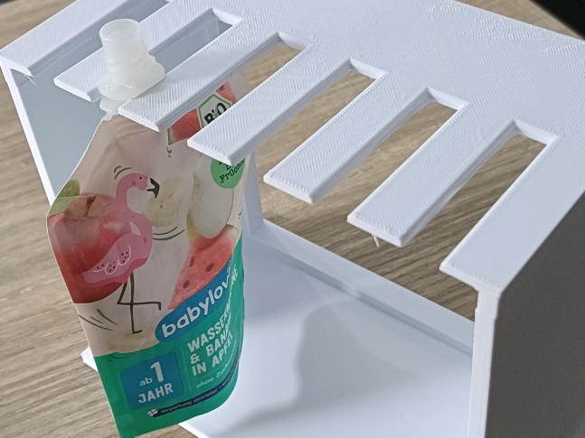 stand for filling children's juice pouches