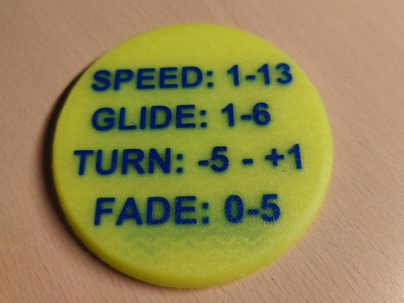 Mini Disc Golf Marker With Number Explanation