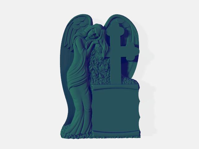 Tombstone 3D stl, cruce stl, Angel