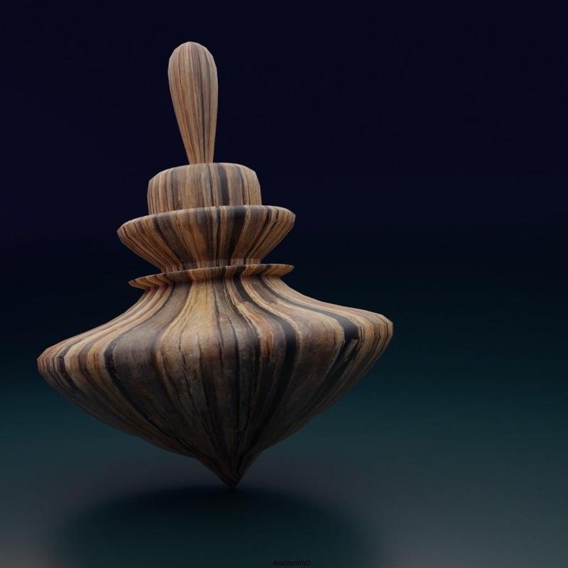 Spinning top Yula with lid