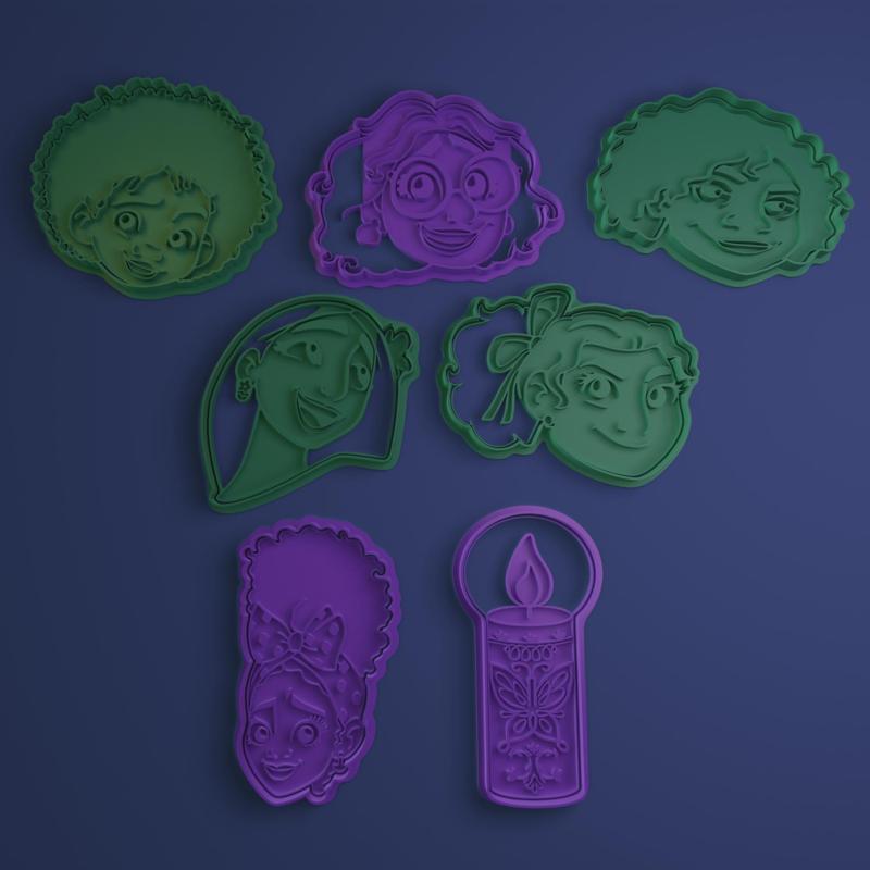 Encanto X7 cookie cutter pack (two parts each)