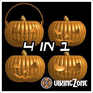 Illuminated pumpkin for Halloween