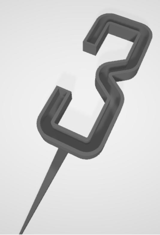 number 3 - neon candle