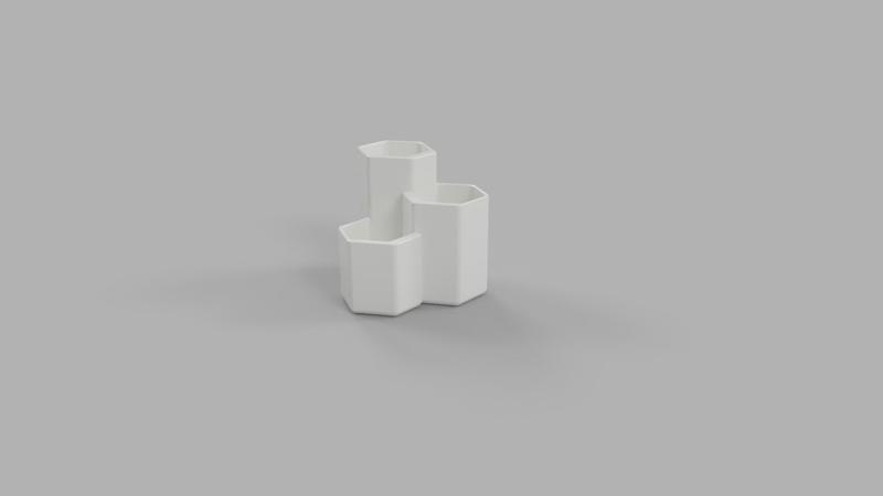 Hexagonal Brush Holder