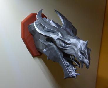 Skyrim Elder Dragon wall Trophy