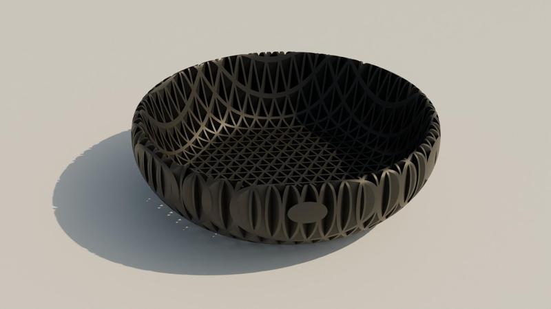 Triangles See Through Bowl - Vertical