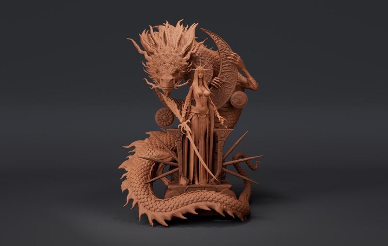 Girl Demon and Dragon