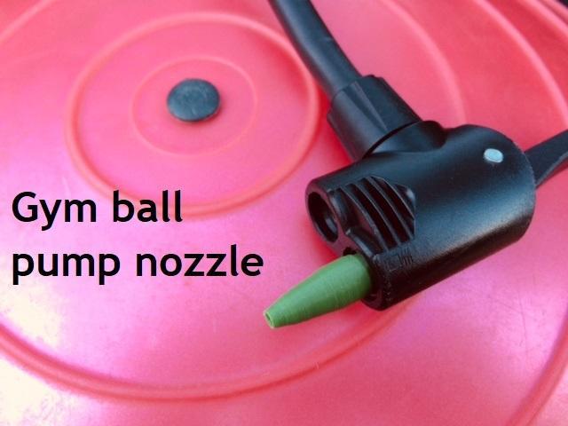 Gym / yoga ball pump nozzle