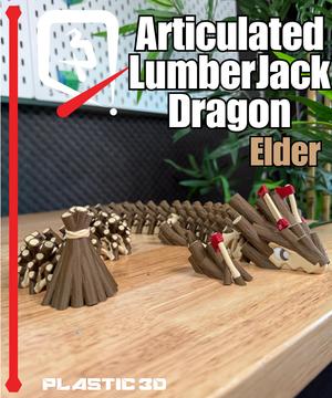 Lumberjack Elder Dragon- Plastic 3D Articulated Dragon 11