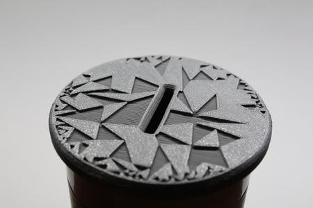 Tin Can Piggy Bank Lid 