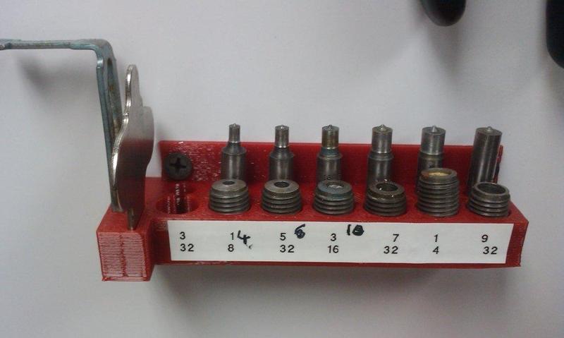 Punch and die racks for hand punches