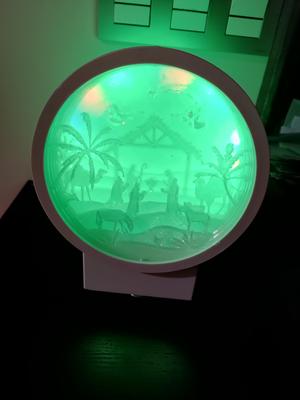 3d Christmas Nativity Scene with light