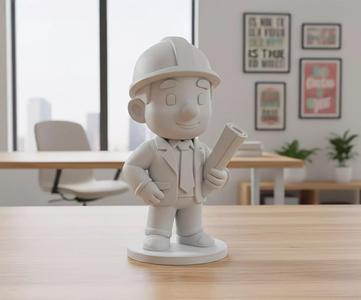 Cartoon Architect 3D Printable