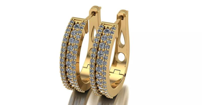 cristal stone earring