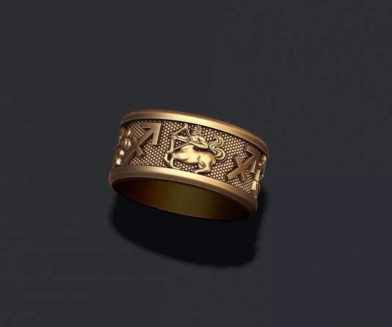 zodiac Sagittarius lite ring
