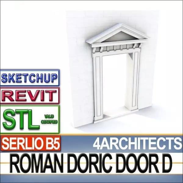 Renaissance Doric Door D Revit STL Printable