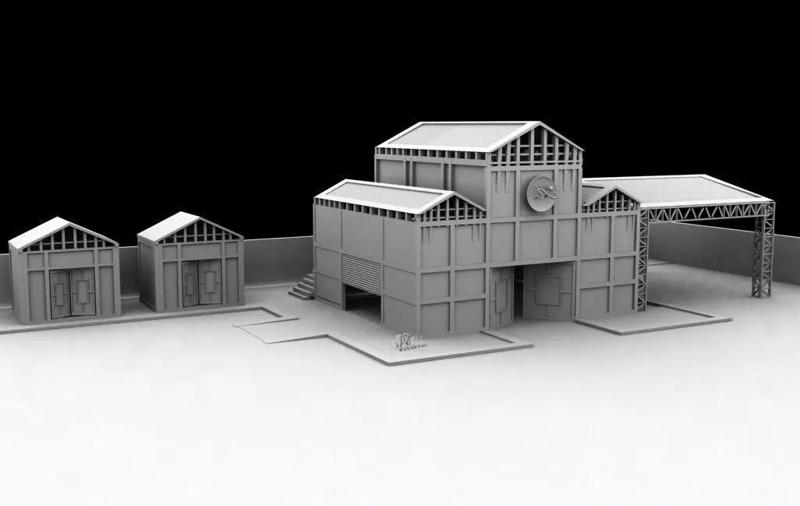 hangars building set