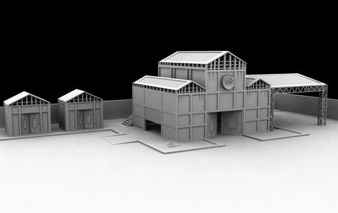 hangars building set